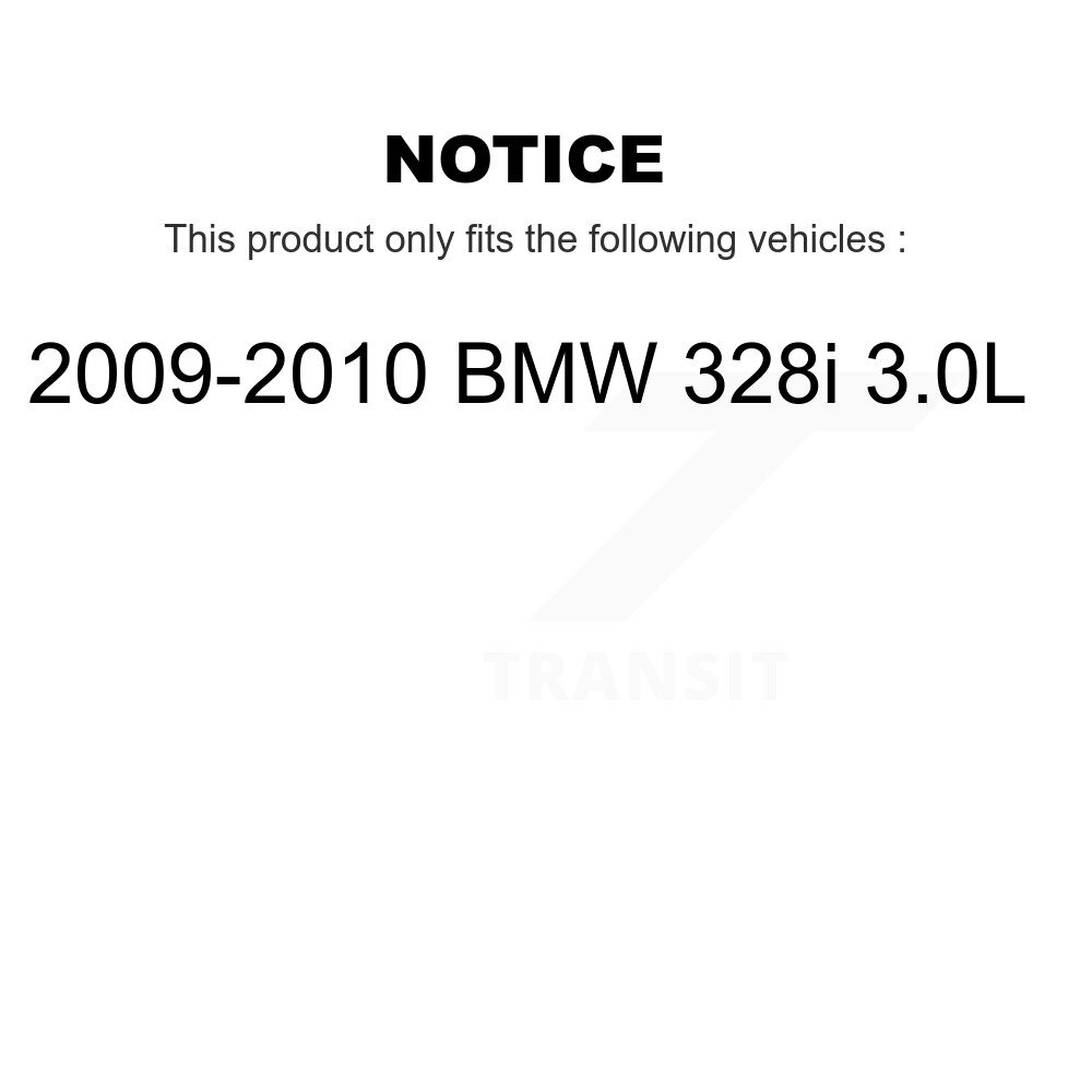 Front Rear Ceramic Disc Brake Pads And Wear Sensors Kit For 2009-2010 BMW 328i 3.0L KCW-100070 - Image 2