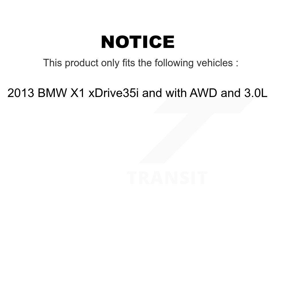 Front Rear Ceramic Disc Brake Pad Wear Sensor Kit For 2013 BMW X1 xDrive35i with AWD 3.0L KCW-100076 - Image 2