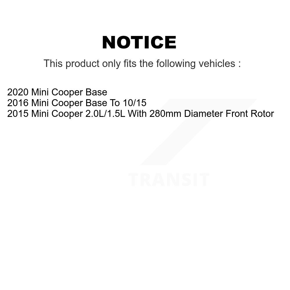 Front Rear Ceramic Disc Brake Pads And Wear Sensors Kit For Mini Cooper KCW-100124 - Image 2