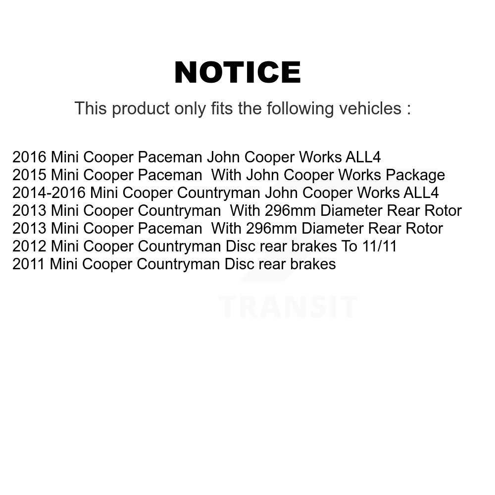 Front Rear Ceramic Disc Brake Pads And Wear Sensor Kit For Mini Cooper Countryman Paceman KCW-100303 - Image 2