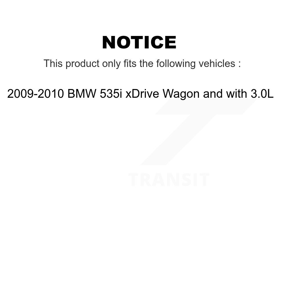 Front Rear Ceramic Brake Pads & Wear Sensor Kit For 09-10 BMW 535i xDrive Wagon with 3.0L KCW-100321 - Image 2