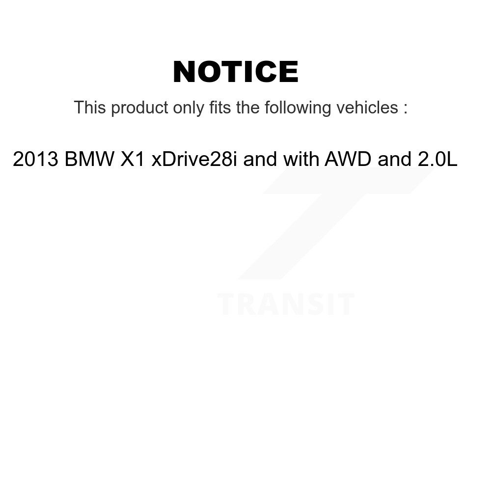 Front Rear Ceramic Brake Pads Wear Sensor Kit (7Pc) For 13 BMW X1 xDrive28i with AWD 2.0L KCW-100426 - Image 2