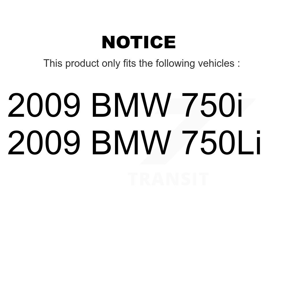Front Rear Ceramic Disc Brake Pads And Wear Sensors Kit (7Pc) For 2009 BMW 750i 750Li KCW-100441 - Image 2