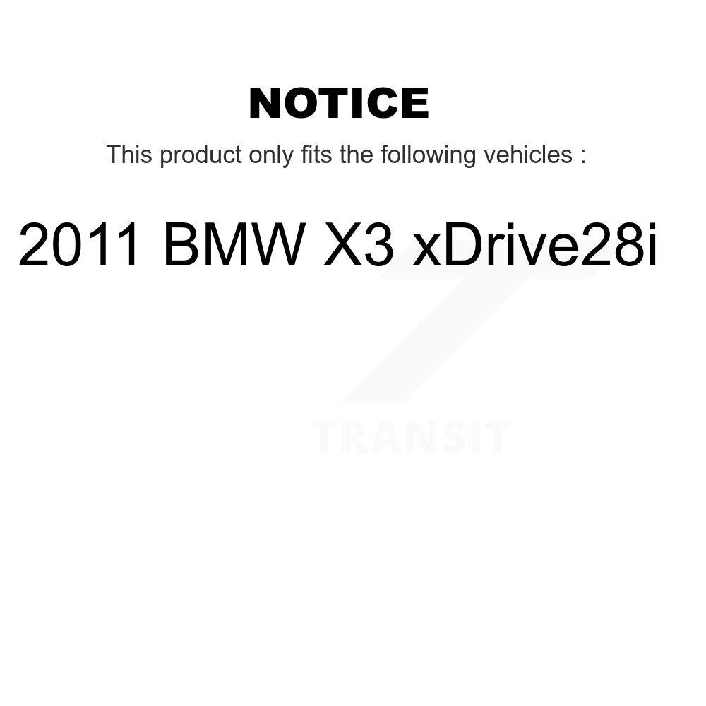 Front Rear Ceramic Disc Brake Pads And Wear Sensors Kit (7Pc) For 2011 BMW X3 xDrive28i KCW-100447 - Image 2