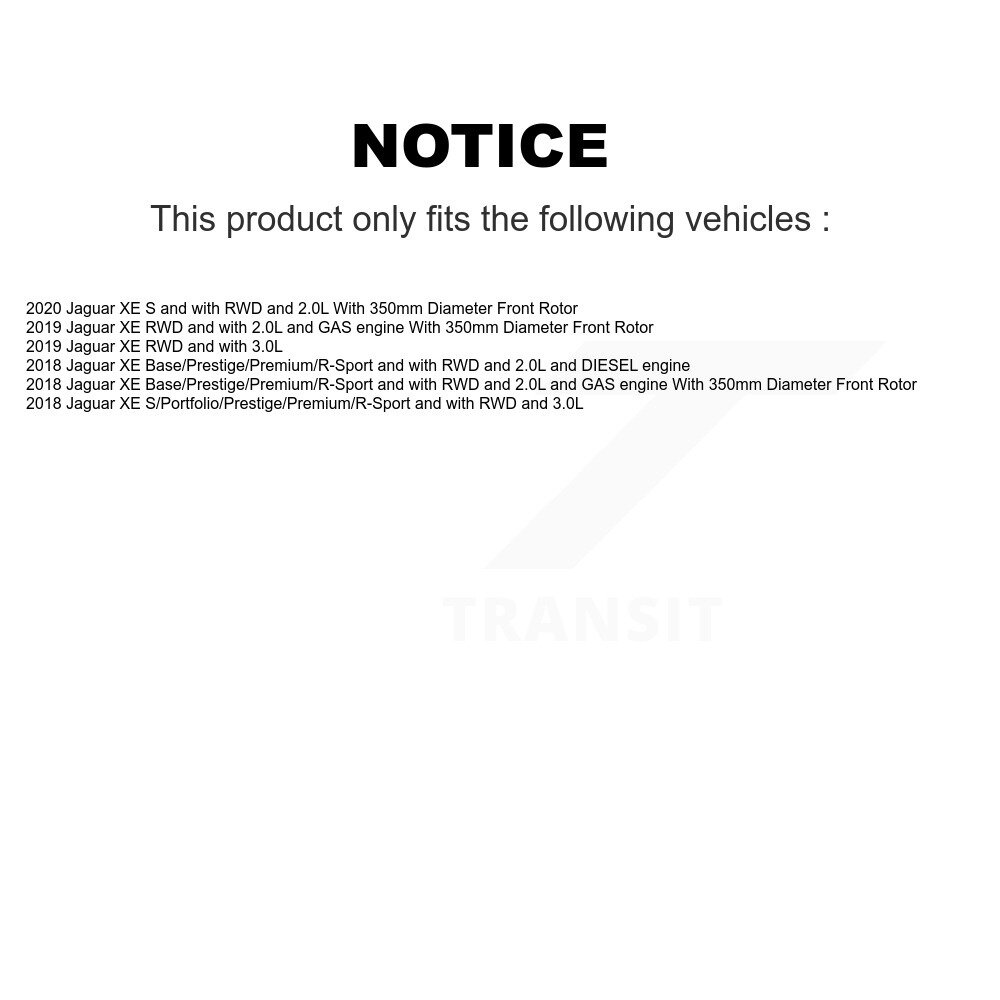 Front Ceramic Disc Brake Pads And Wear Sensors Kit For Jaguar XE KCW-100536 - Image 2