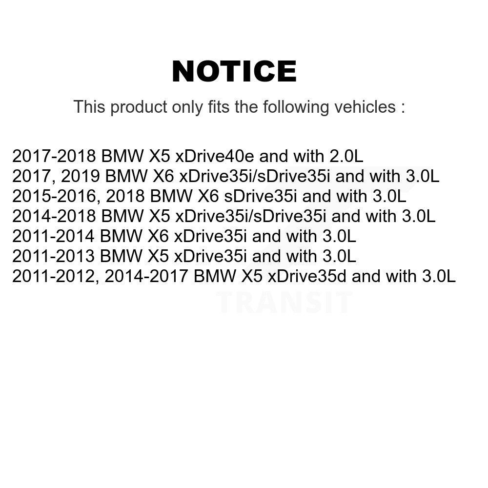 Front Ceramic Disc Brake Pads And Wear Sensors Kit For BMW X5 X6 KCW-100586 - Image 2
