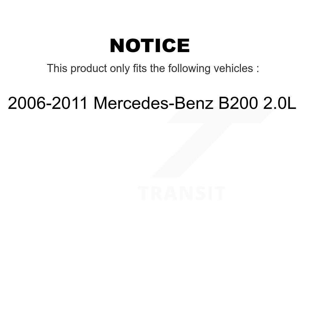 Front Ceramic Disc Brake Pads Extra Wear Sensor Kit For 2006-2011 Mercedes-Benz B200 2.0L KCW-100594 - Image 2