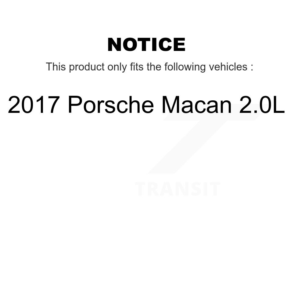 Front Ceramic Disc Brake Pads And Wear Sensor Pairs Kit For 2017 Porsche Macan 2.0L KCW-100635 - Image 2