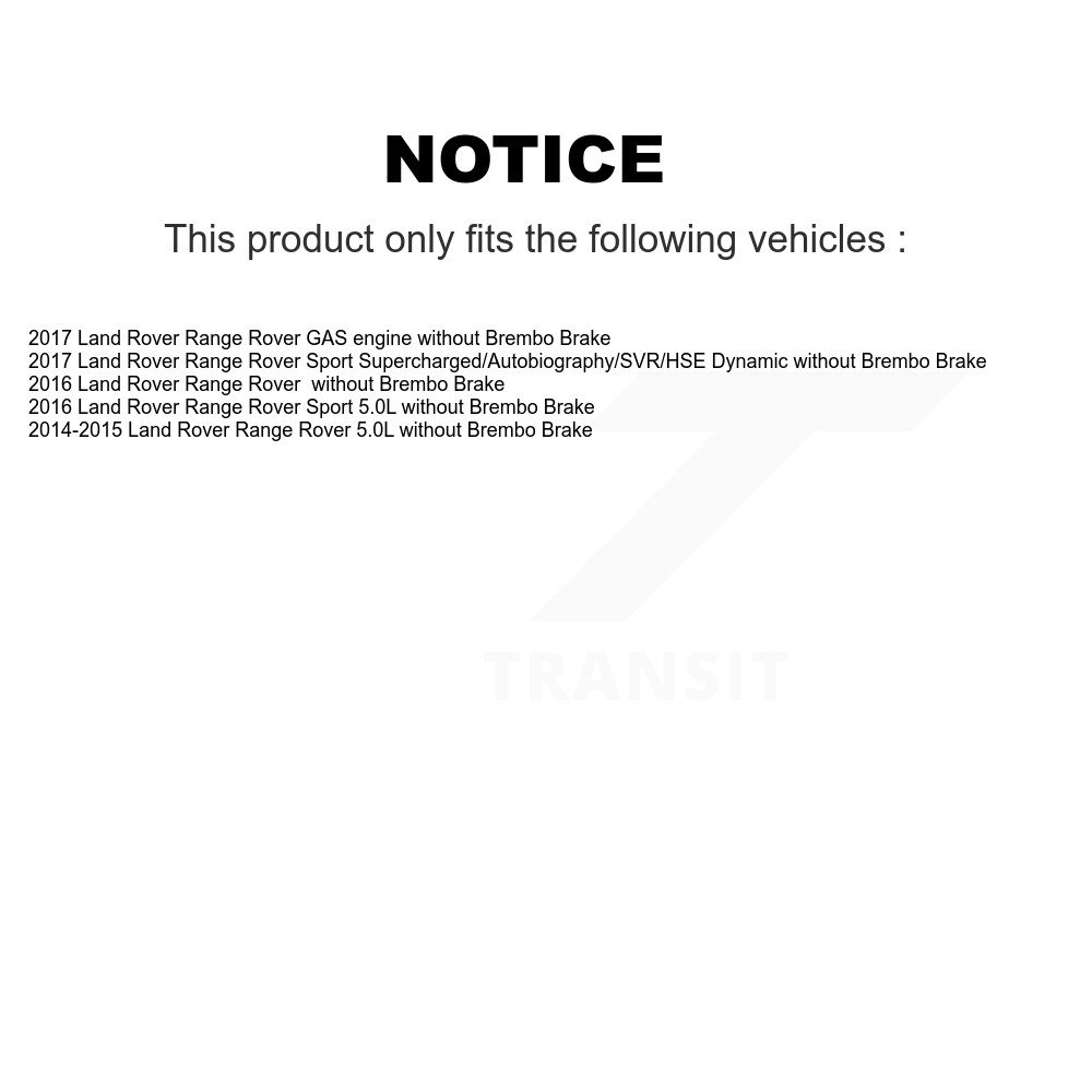 Front Ceramic Disc Brake Pads And Wear Sensor Pairs Kit For Land Rover Range Sport KCW-100654 - Image 2