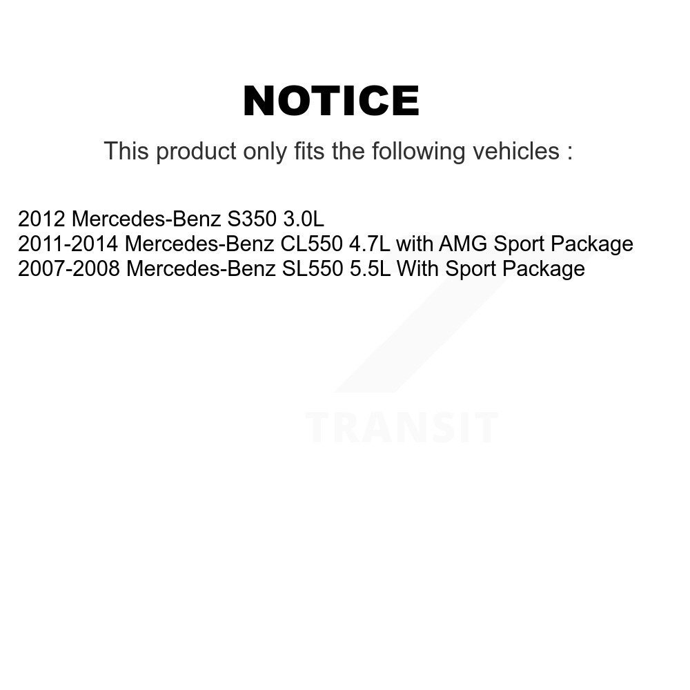Front Ceramic Disc Brake Pads And Wear Sensor Pair Kit For Mercedes-Benz SL550 S350 CL550 KCW-100660 - Image 2
