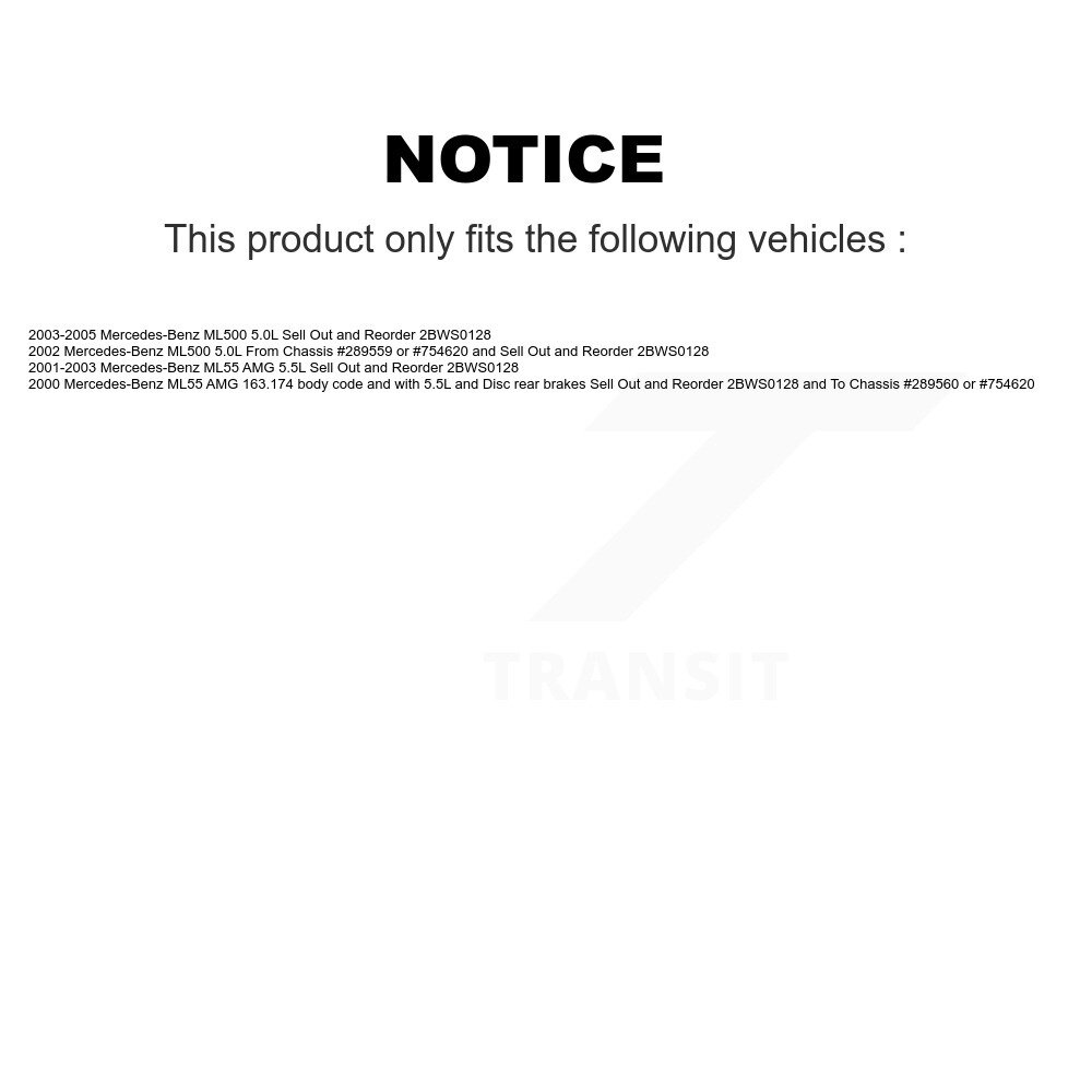 Front Ceramic Disc Brake Pads And Wear Sensor Pairs Kit For Mercedes-Benz ML500 ML55 AMG KCW-100676 - Image 2