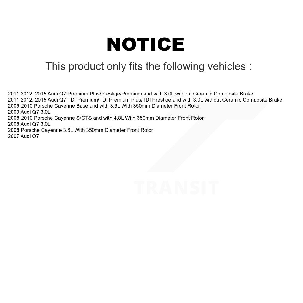 Front Ceramic Disc Brake Pads And Wear Sensor Pairs Kit For Audi Q7 Porsche Cayenne KCW-100680 - Image 2