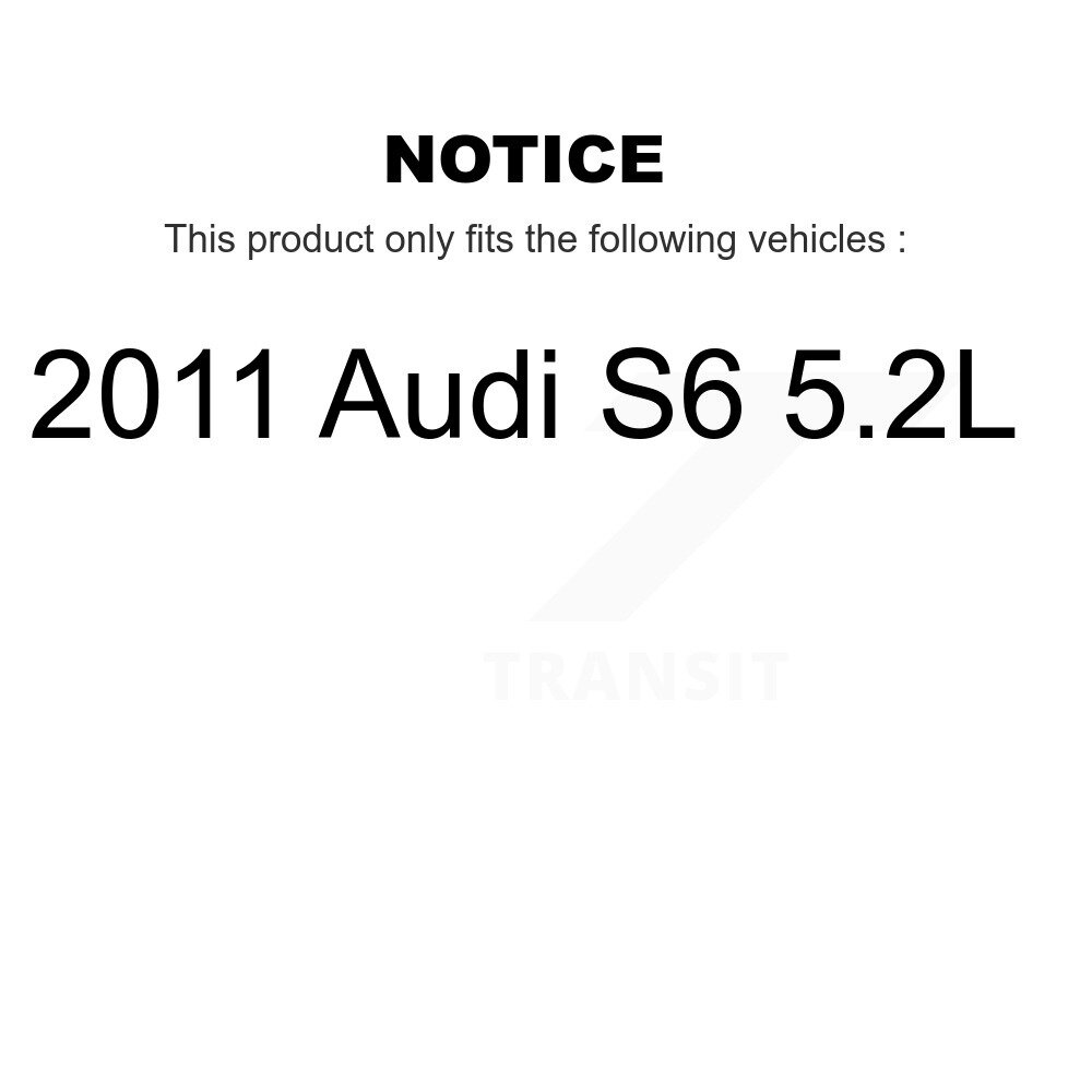Front Ceramic Disc Brake Pads And Extra Wear Sensor Pairs Kit For 2011 Audi S6 5.2L KCW-100702 - Image 2