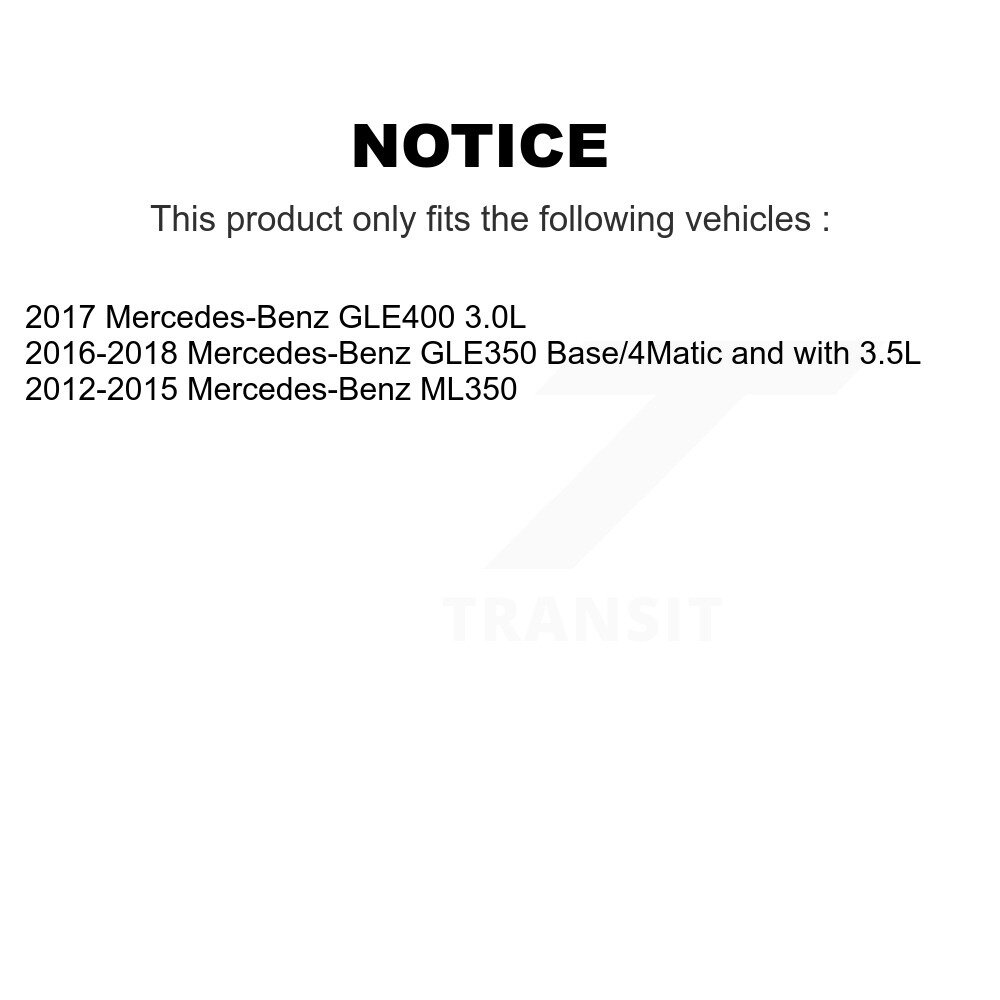 Front Ceramic Disc Brake Pad & Wear Sensor Pair Kit For Mercedes-Benz ML350 GLE350 GLE400 KCW-100722 - Image 2