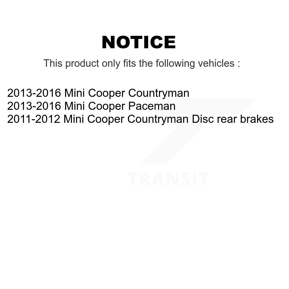 Front Ceramic Disc Brake Pads And Wear Sensor Pair Kit For Mini Cooper Countryman Paceman KCW-100724 - Image 2