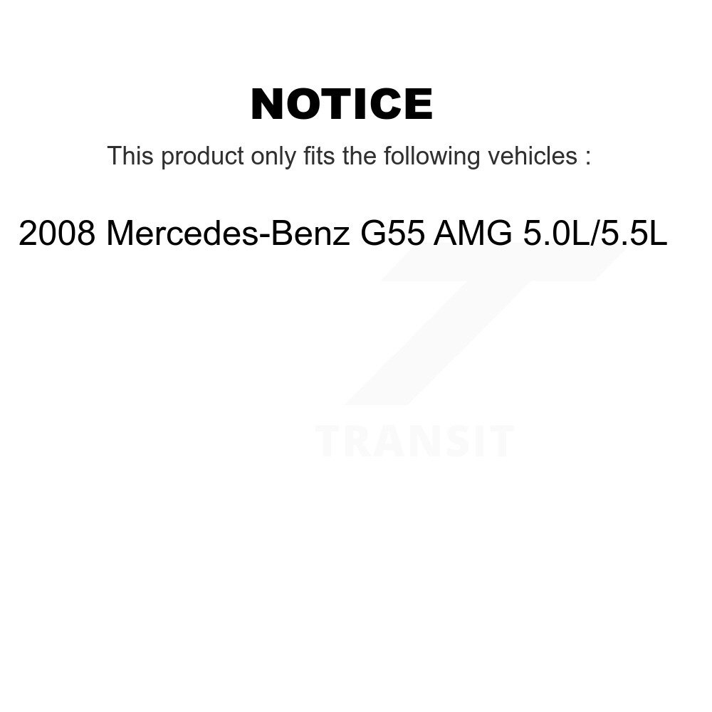 Front Ceramic Brake Pad And Wear Sensor Pair Kit For 2008 Mercedes-Benz G55 AMG 5.0L 5.5L KCW-100736 - Image 2