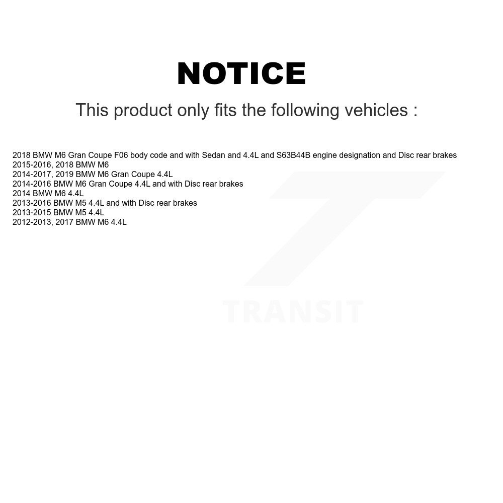 Rear Ceramic Disc Brake Pads And Wear Sensors Kit For BMW M5 M6 Gran Coupe KCW-100765 - Image 2
