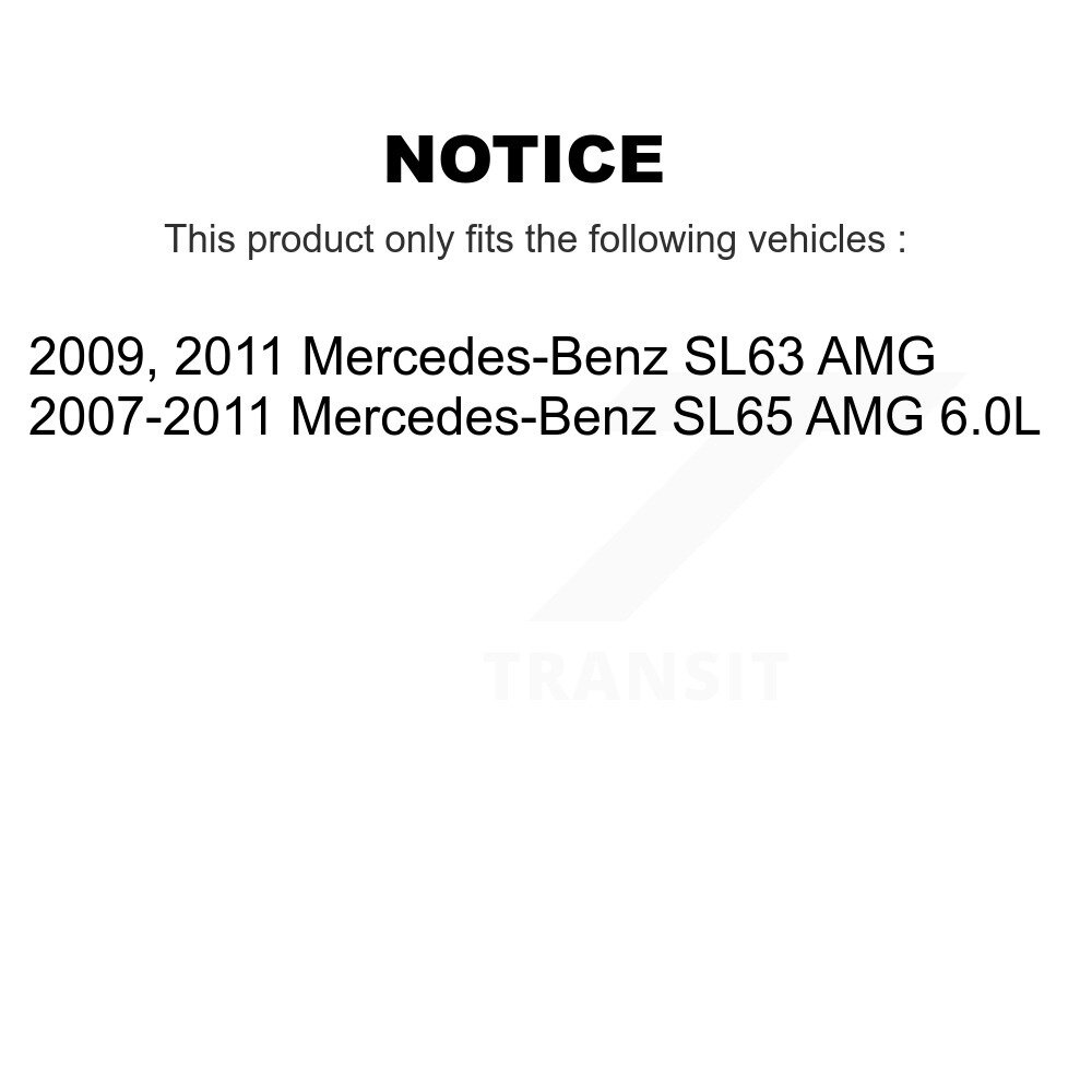 Rear Ceramic Disc Brake Pads And Wear Sensors Kit For Mercedes-Benz SL63 AMG SL65 KCW-100817 - Image 2
