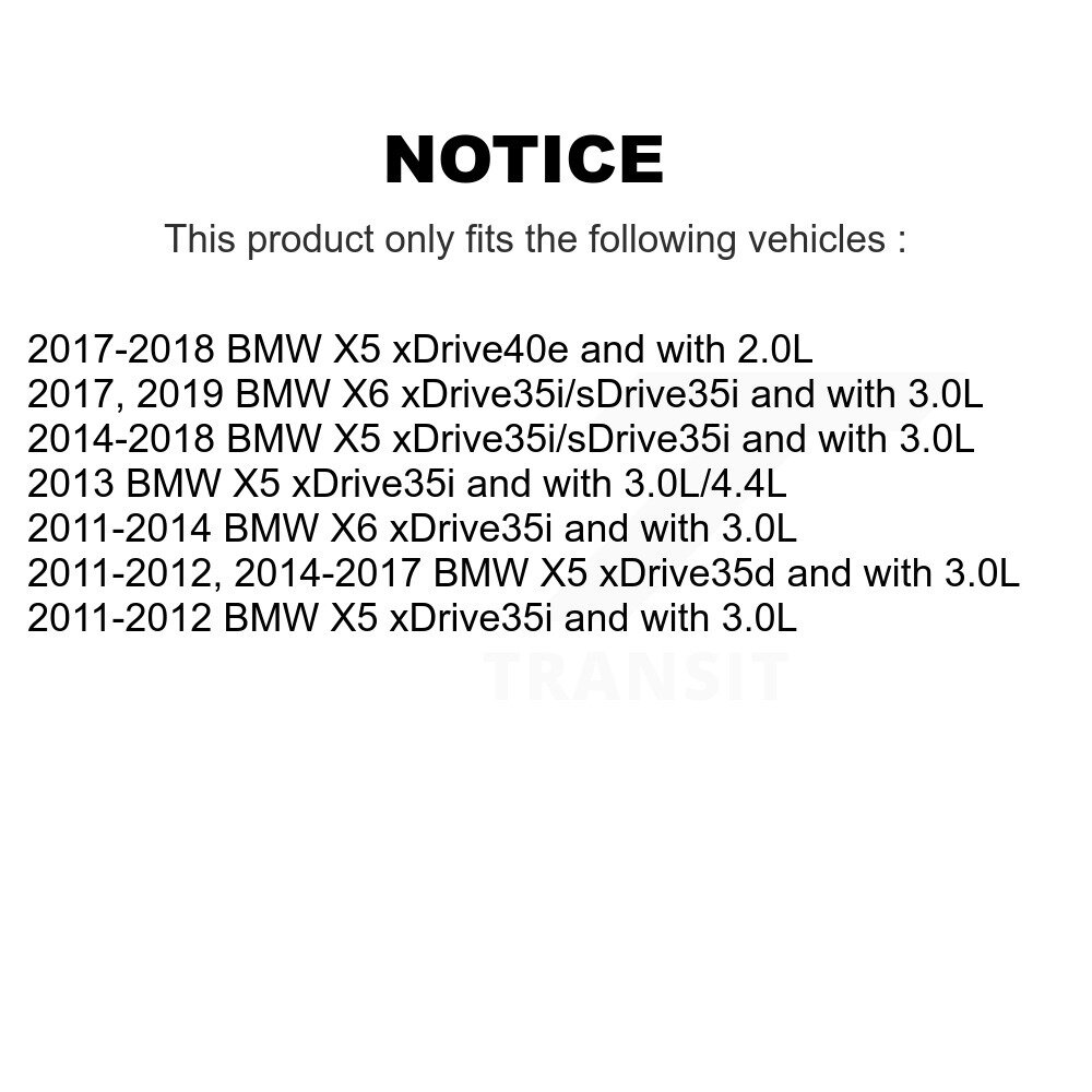Rear Ceramic Disc Brake Pads And Wear Sensors Kit For BMW X5 X6 KCW-100840 - Image 2