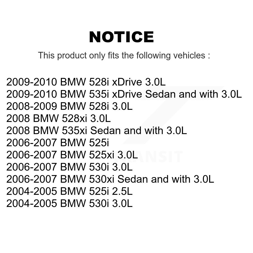 Rear Ceramic Brake Pad And Wear Sensor Kit For BMW 530i 530xi 528i xDrive 525i 535i 535xi KCW-100878 - Image 2