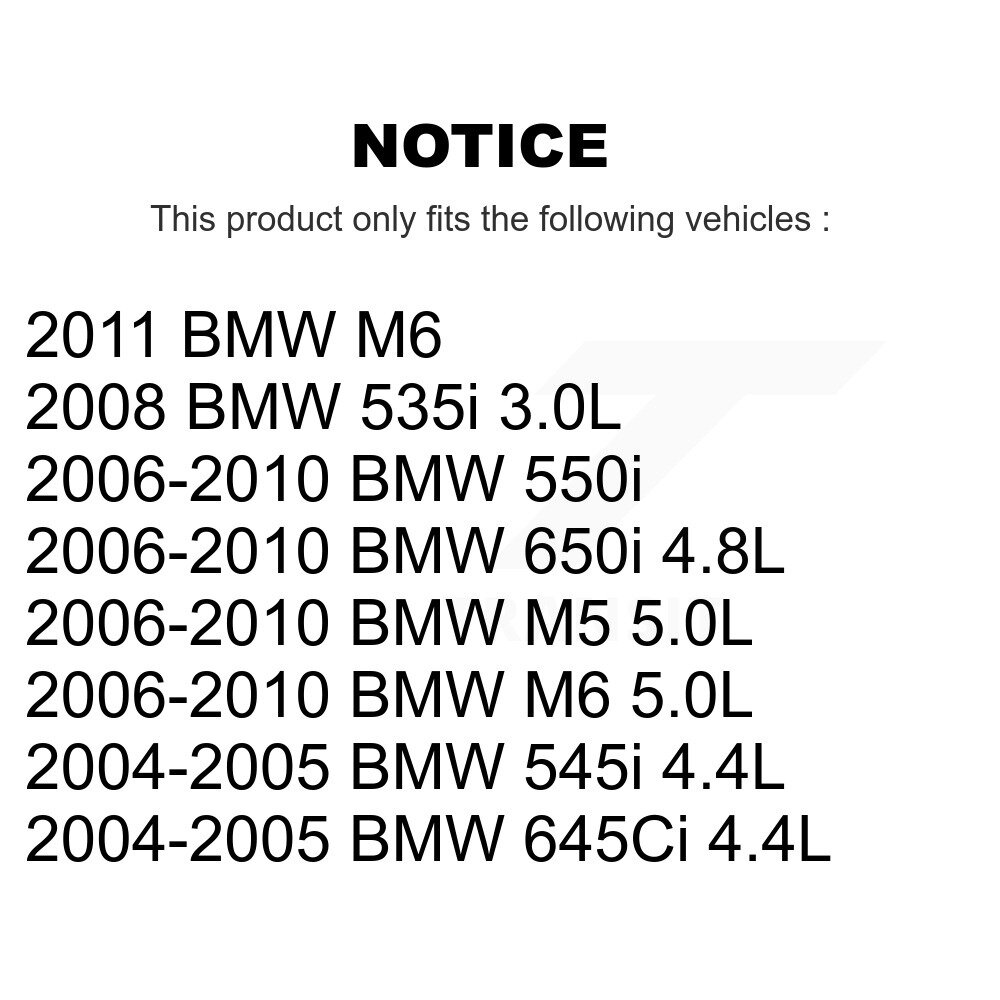 Rear Ceramic Disc Brake Pads And Wear Sensors Kit For BMW 650i 645Ci 550i M5 M6 545i 535i KCW-100885 - Image 2
