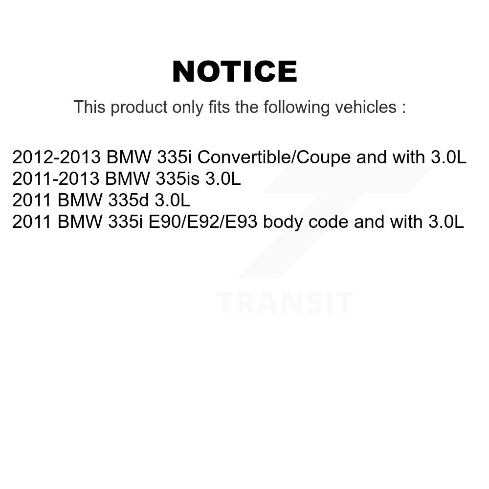 Rear Ceramic Disc Brake Pads And Wear Sensors Kit For BMW 335i 335is 335d KCW-100931 - Image 2