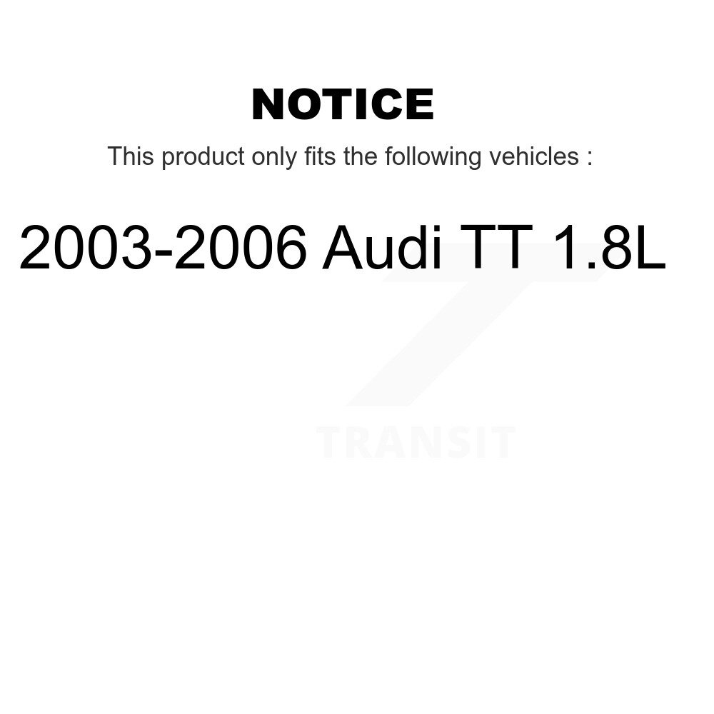 Rear Ceramic Disc Brake Pads And Wear Sensors Kit For 2003-2006 Audi TT 1.8L KCW-100966 - Image 2