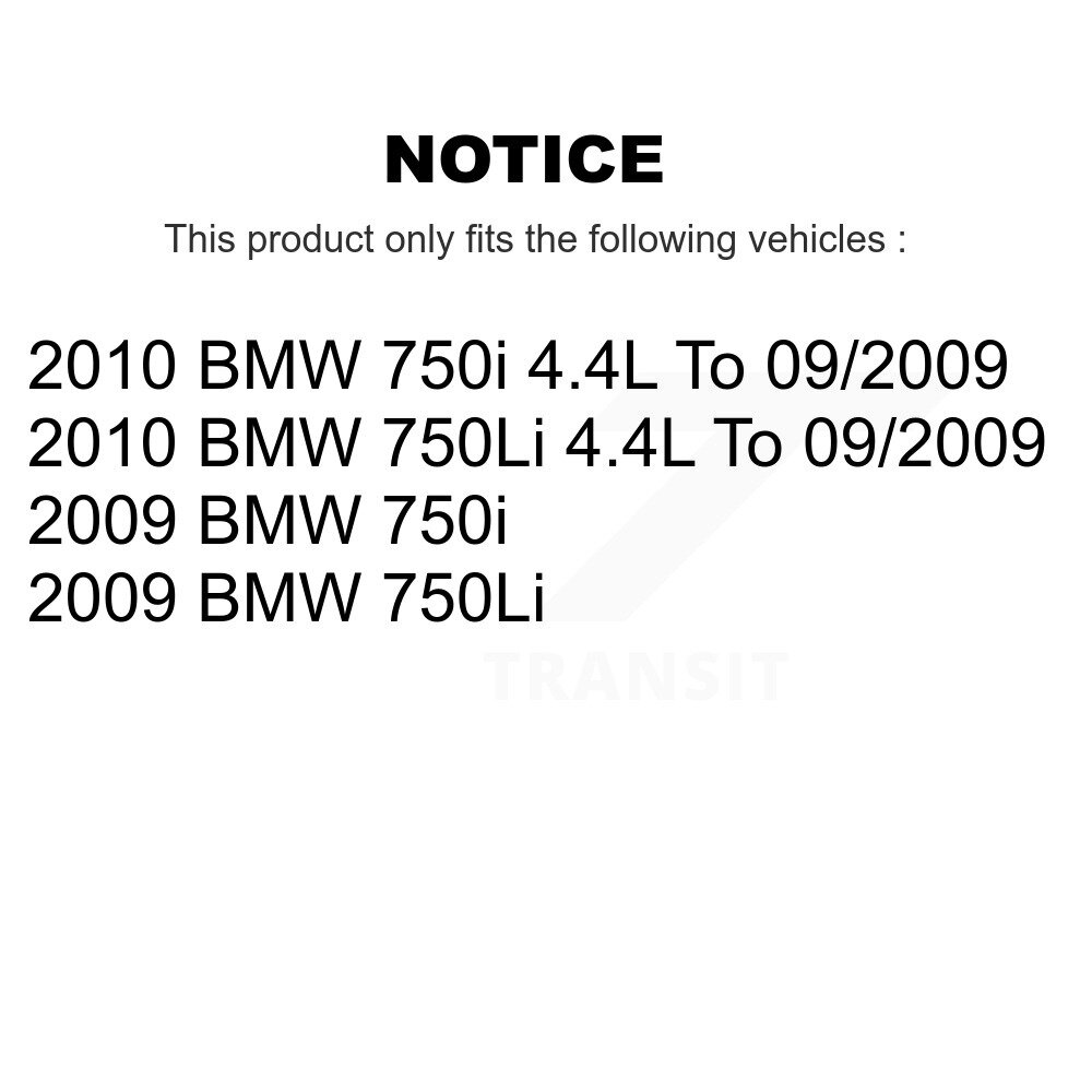 Rear Ceramic Disc Brake Pads And Wear Sensors Kit For BMW 750i 750Li KCW-100979 - Image 2