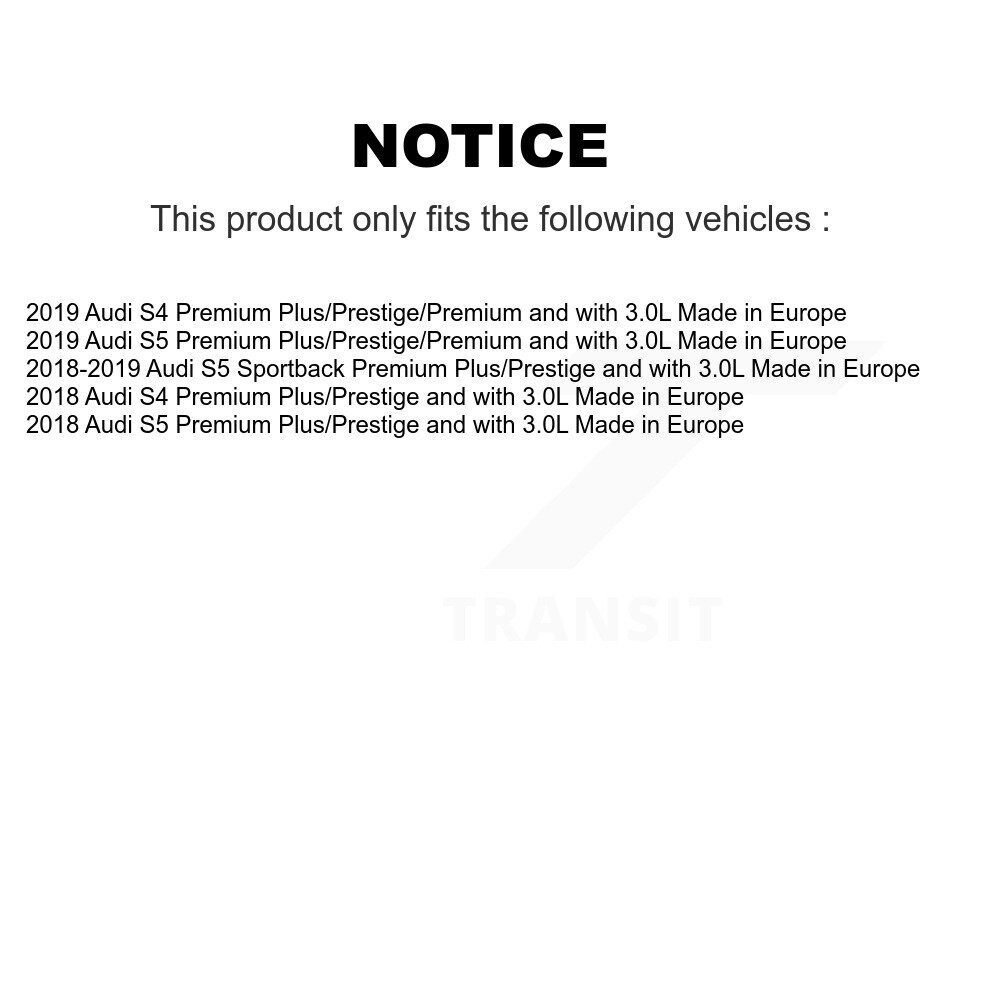 Front Rear Ceramic Disc Brake Pad Wear Sensor Kit For Audi S5 Sportback S4 Made in Europe KCW-101070 - Image 2
