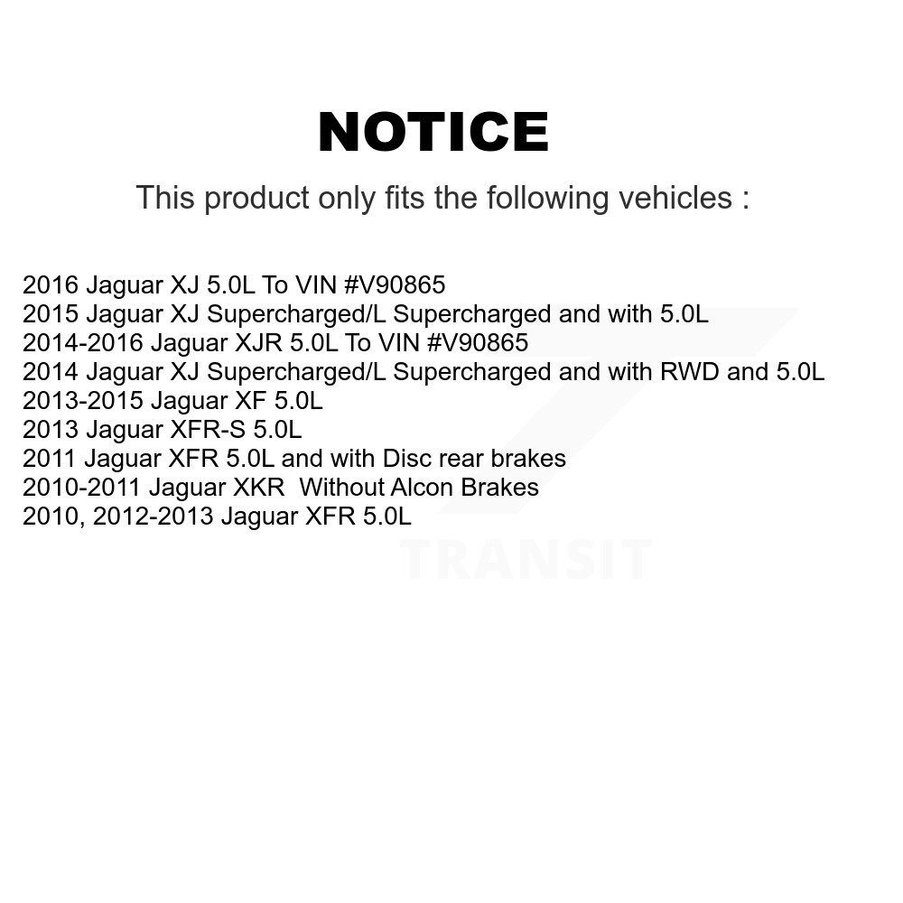 Front Rear Ceramic Disc Brake Pads And Wear Sensor Kit For Jaguar XF XJ XFR XKR XJR XFR-S KCW-101080 - Image 2