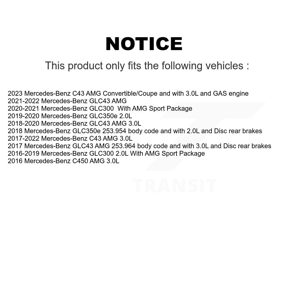 Front Rear Ceramic Brake Pads Wear Sensor Kit For Mercedes-Benz GLC300 C43 AMG GLC43 C450 KCW-101086 - Image 2