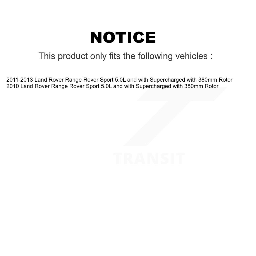 Front Rear Ceramic Brake Pads Wear Sensor Kit For Land Rover Range Sport with 380mm Rotor KCW-101115 - Image 2