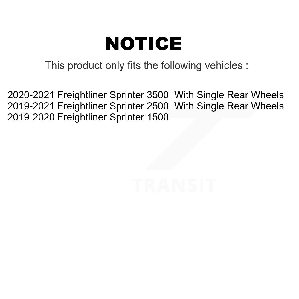 Front Rear Ceramic Brake Pads & Extra Wear Sensor Kit For Freightliner Sprinter 2500 3500 KCW-101134 - Image 2