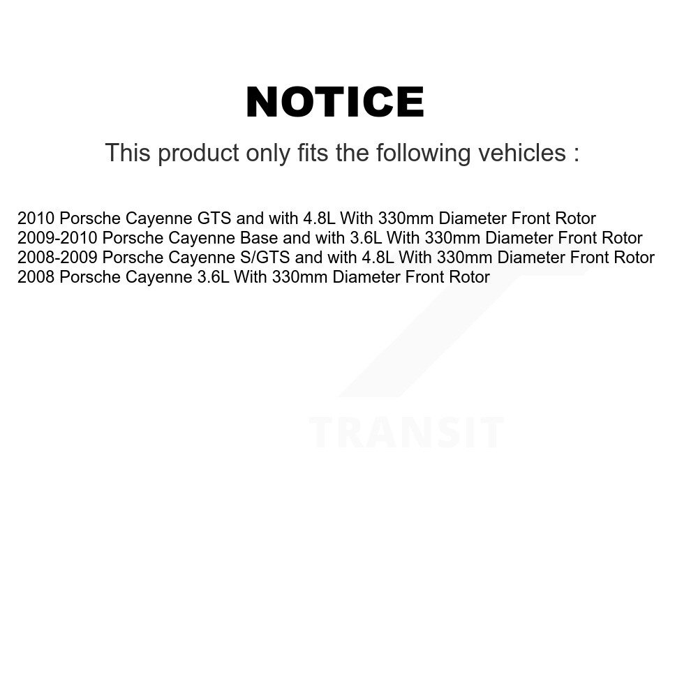 Front Rear Ceramic Disc Brake Pads And Wear Sensors Kit For Porsche Cayenne KCW-101158 - Image 2