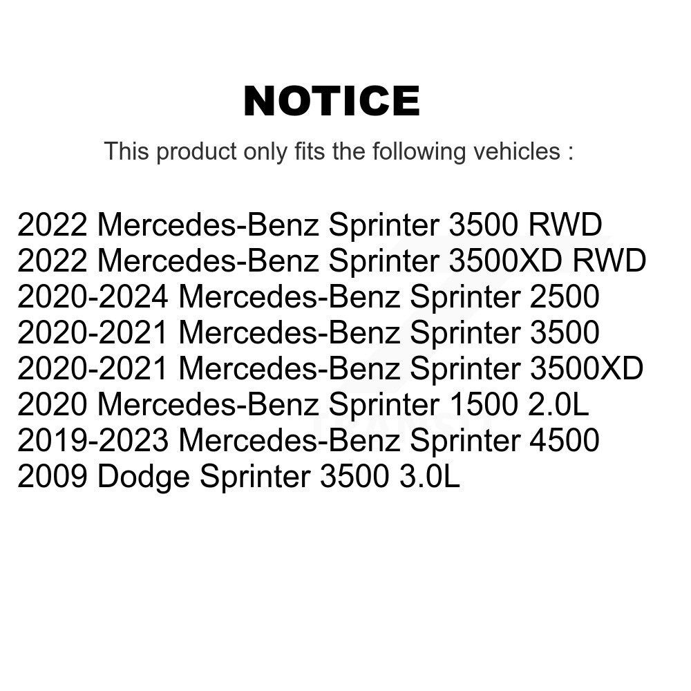 Front Ceramic Brake Pad & Extra Wear Sensor Kit For Mercedes-Benz Sprinter 2500 3500 4500 KCW-101199 - Image 2