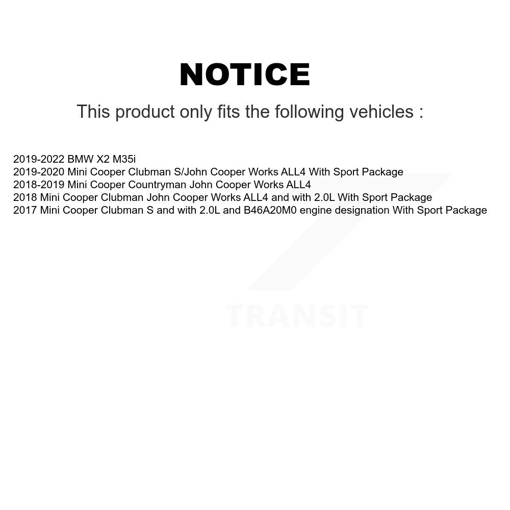 Front Ceramic Disc Brake Pads & Wear Sensor Kit For Mini Cooper Countryman Clubman BMW X2 KCW-101230 - Image 2