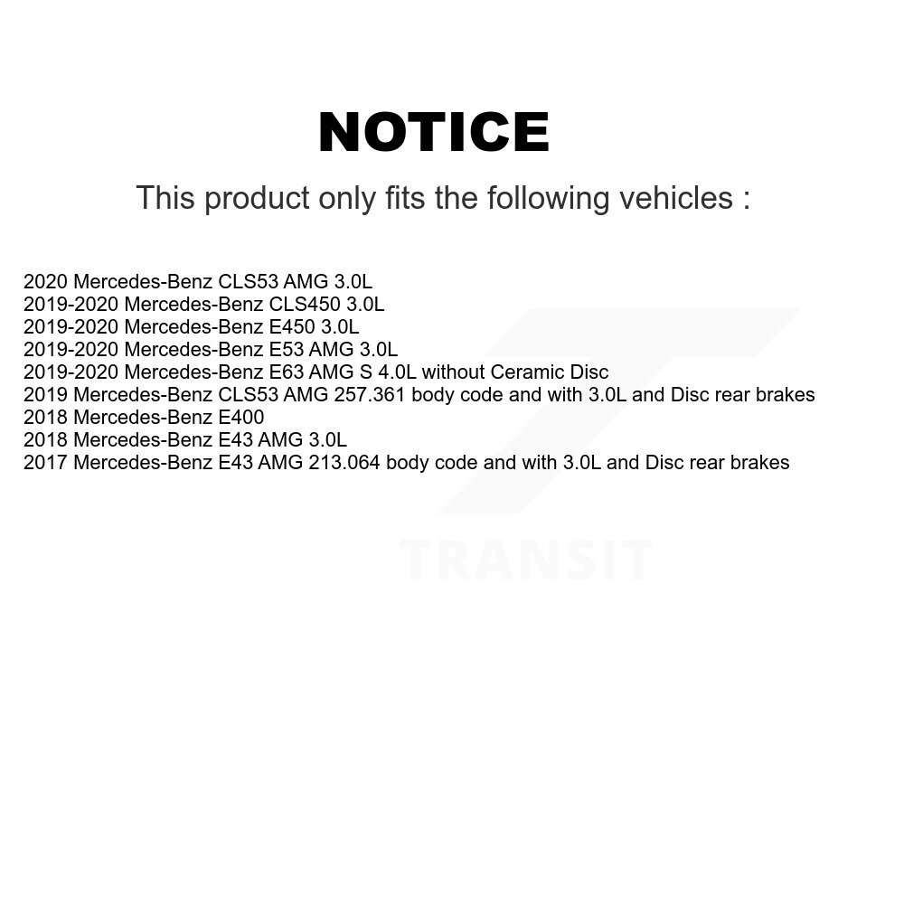 Rear Ceramic Brake Pads Wear Sensor Kit For Mercedes-Benz E400 E450 E53 AMG E43 CLS53 E63 KCW-101242 - Image 2