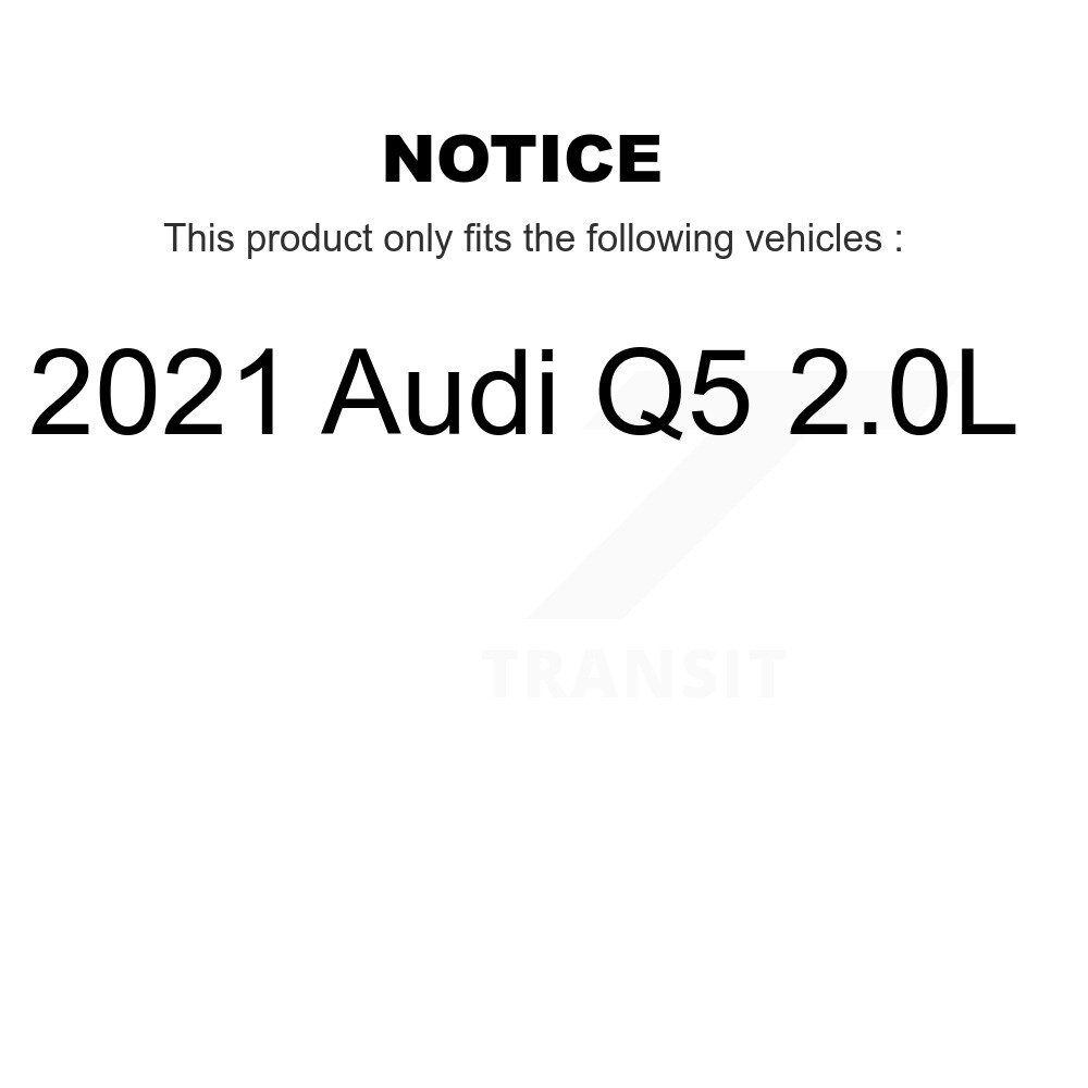 Front Rear Ceramic Disc Brake Pads And Wear Sensors Kit For 2021 Audi Q5 2.0L KCW-101325 - Image 2