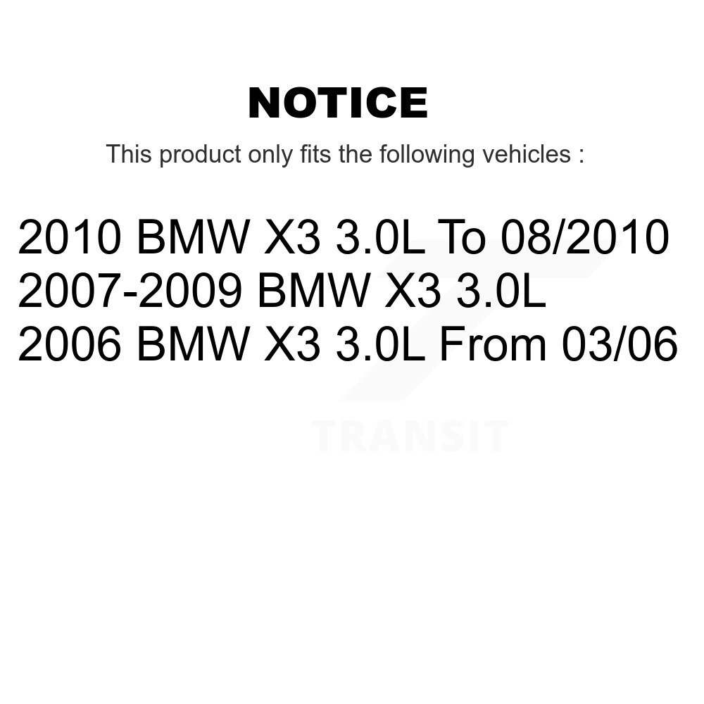 Front Rear Ceramic Disc Brake Pads And Wear Sensors Kit (5Pc) For BMW X3 3.0L KCW-101341 - Image 2