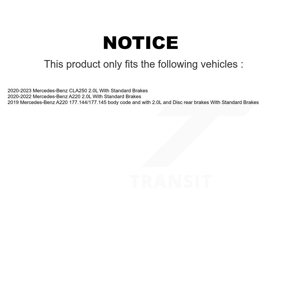 Front Ceramic Disc Brake Pads And Wear Sensors Kit For Mercedes-Benz A220 CLA250 KCW-101381 - Image 2