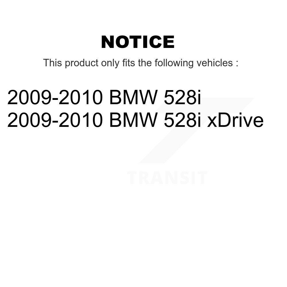 Rear Ceramic Disc Brake Pads And Wear Sensors Kit For 2009-2010 BMW 528i xDrive KCW-101400 - Image 2