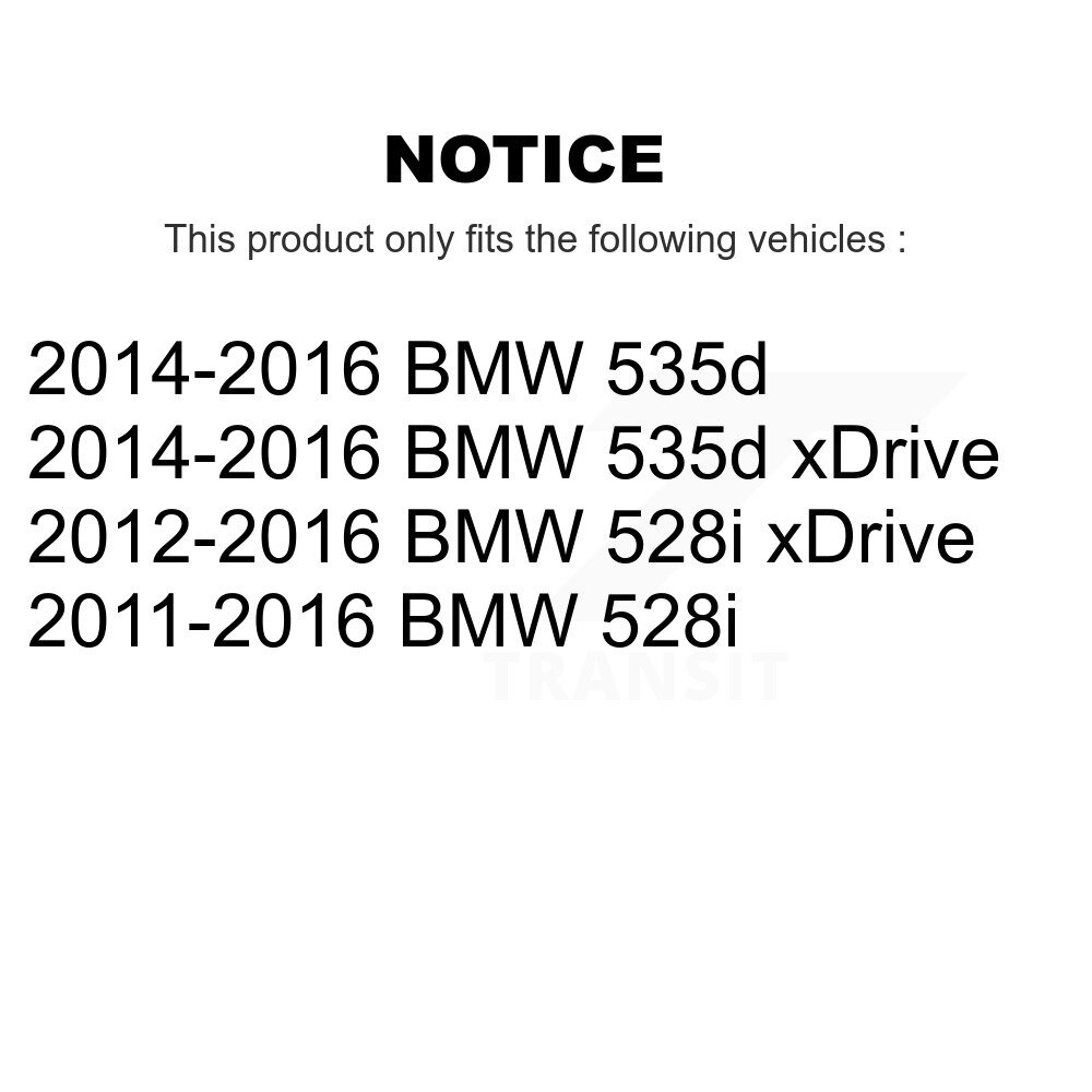 Rear Ceramic Disc Brake Pads And Wear Sensors Kit For BMW 528i xDrive 535d KCW-101413 - Image 2