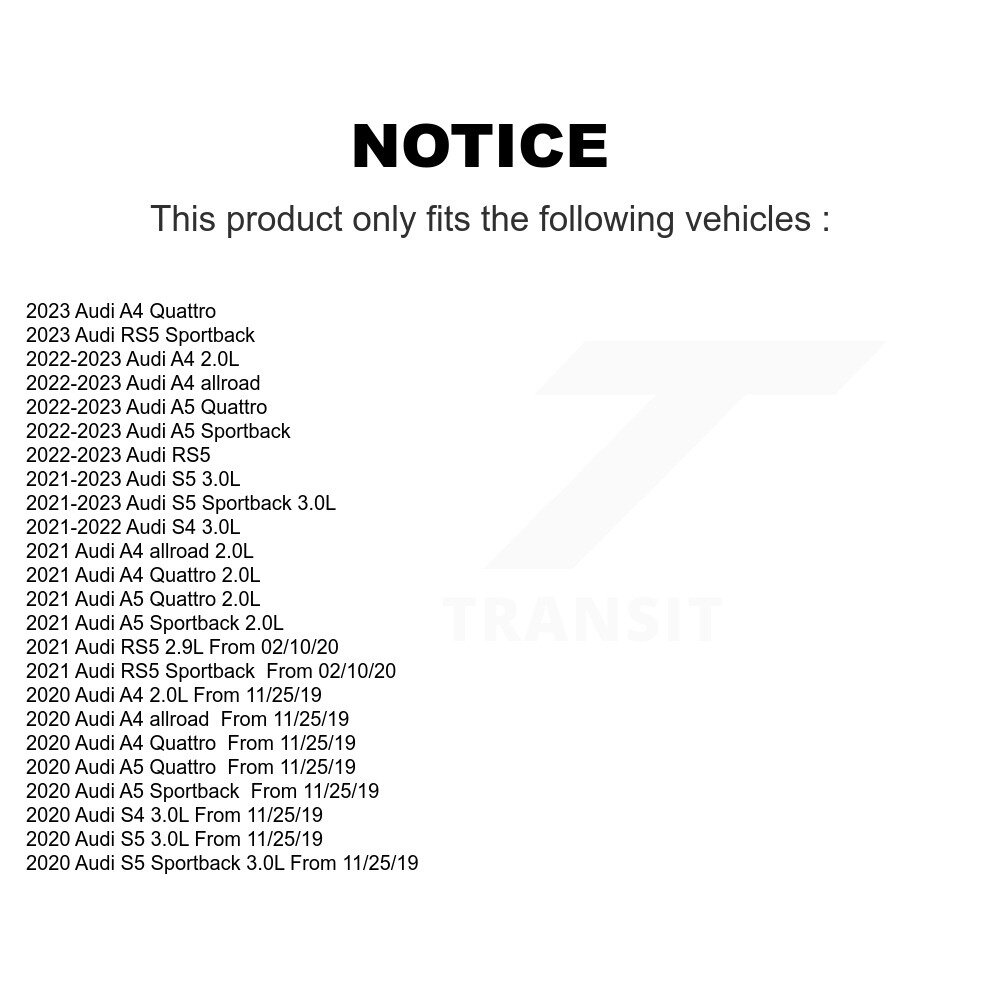 Rear Ceramic Brake Pad Wear Sensor Kit For Audi A5 Sportback A4 Quattro S5 allroad RS5 S4 KCW-101418 - Image 2