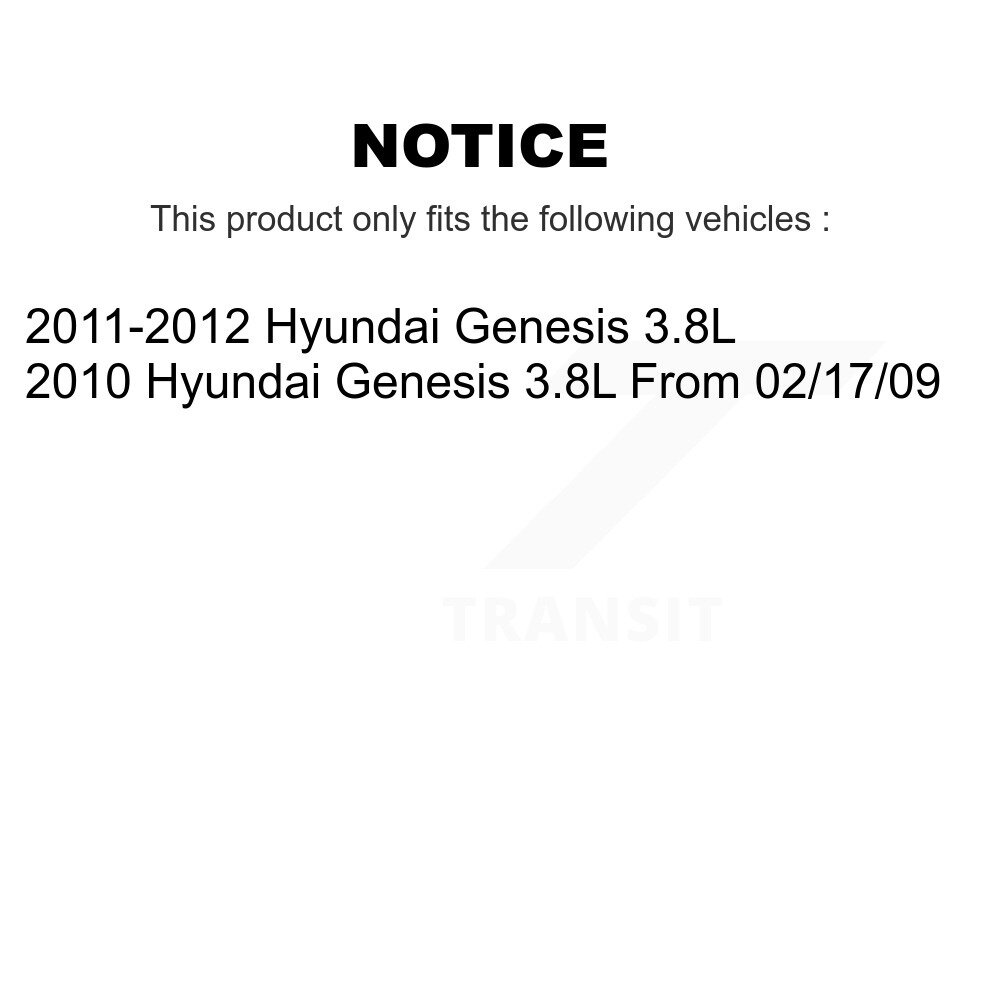 Front Rear Ceramic Brake Pads Kit For Hyundai Genesis 3.8L KCX-100037 - Image 2