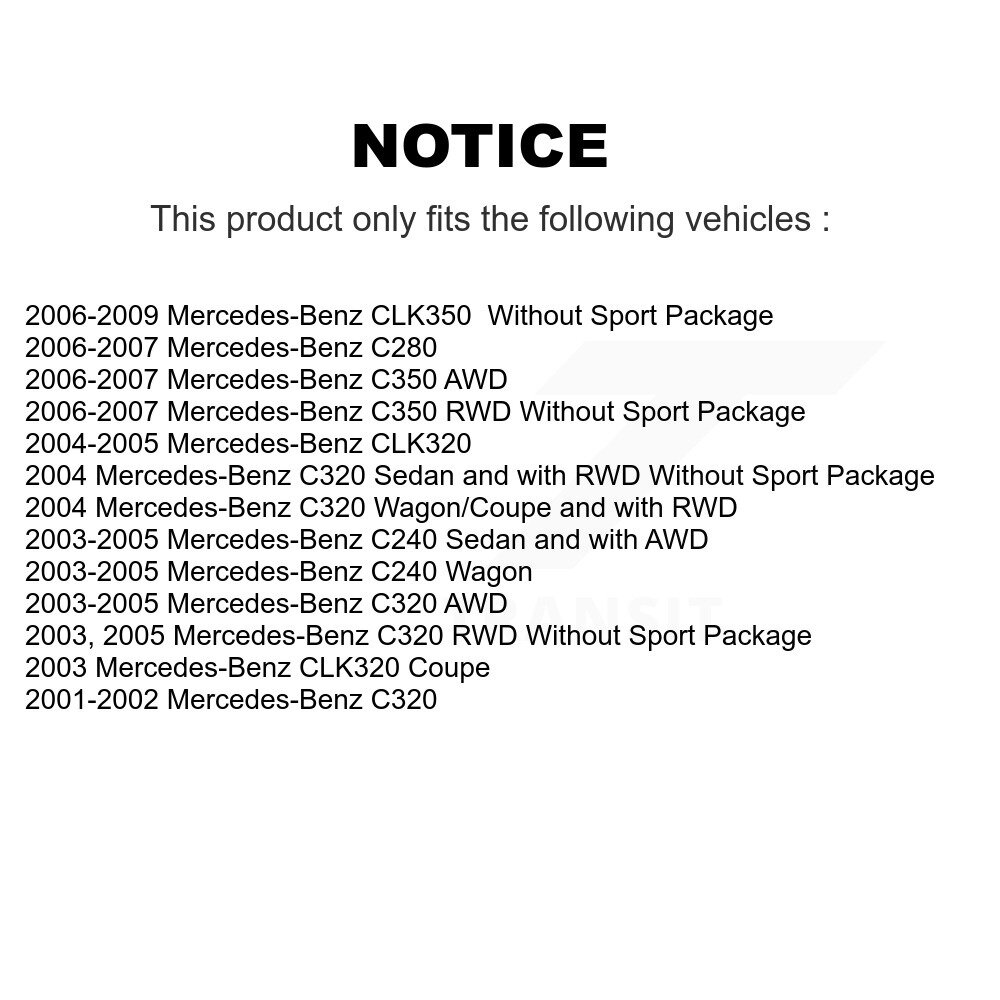 Front Rear Ceramic Brake Pads Kit For Mercedes-Benz C280 C240 CLK350 CLK320 C320 C350 KCX-100046 - Image 2