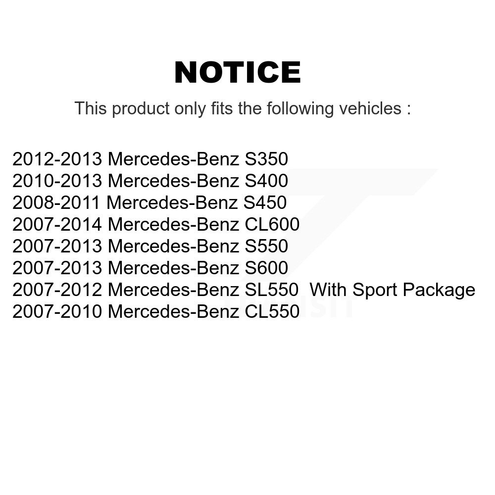 Front Rear Ceramic Brake Pads Kit For Mercedes-Benz S550 SL550 S450 S350 CL550 S400 S600 KCX-100047 - Image 2