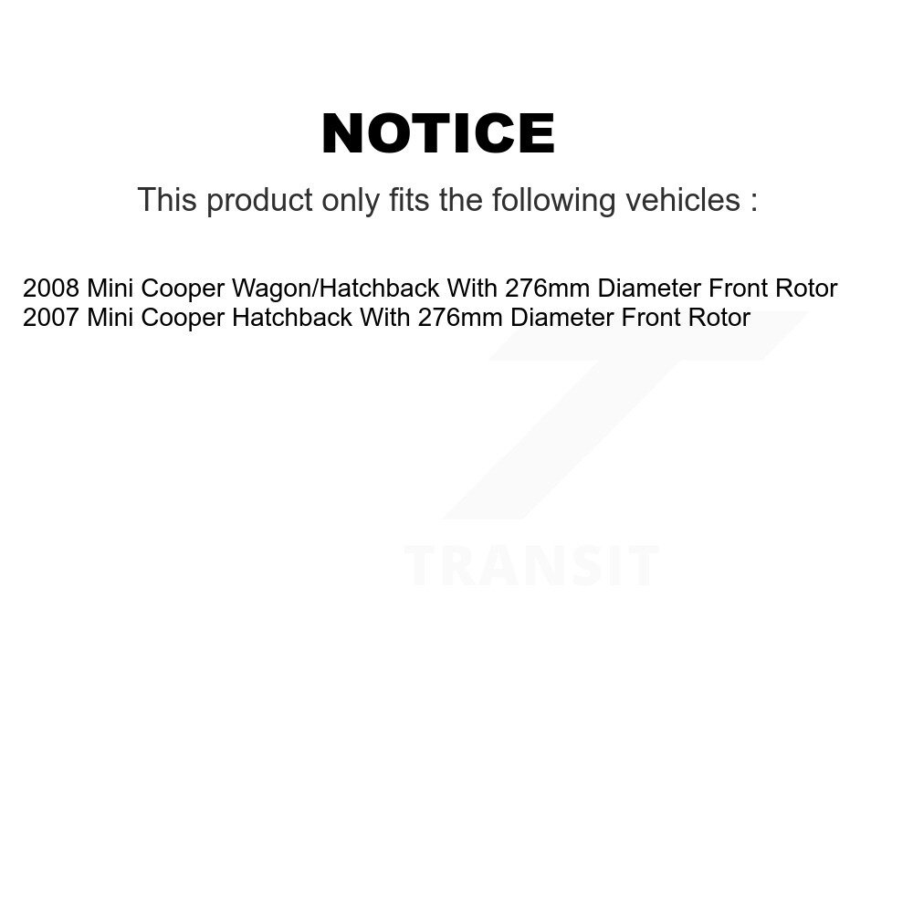 Front Rear Ceramic Brake Pads Kit For Mini Cooper With 276mm Diameter Rotor KCX-100076 - Image 2