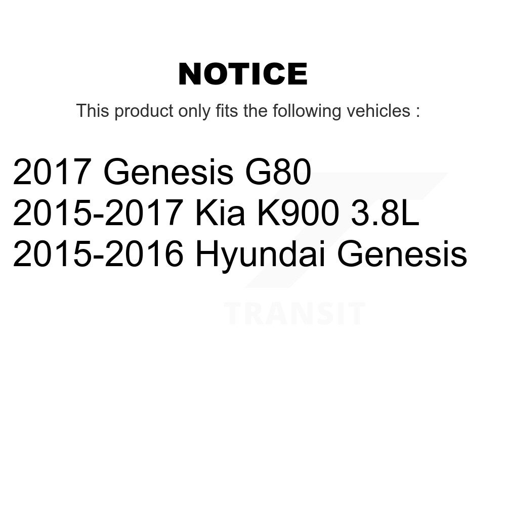 Front Rear Ceramic Brake Pads Kit For Hyundai Genesis G80 Kia K900 KCX-100080 - Image 2