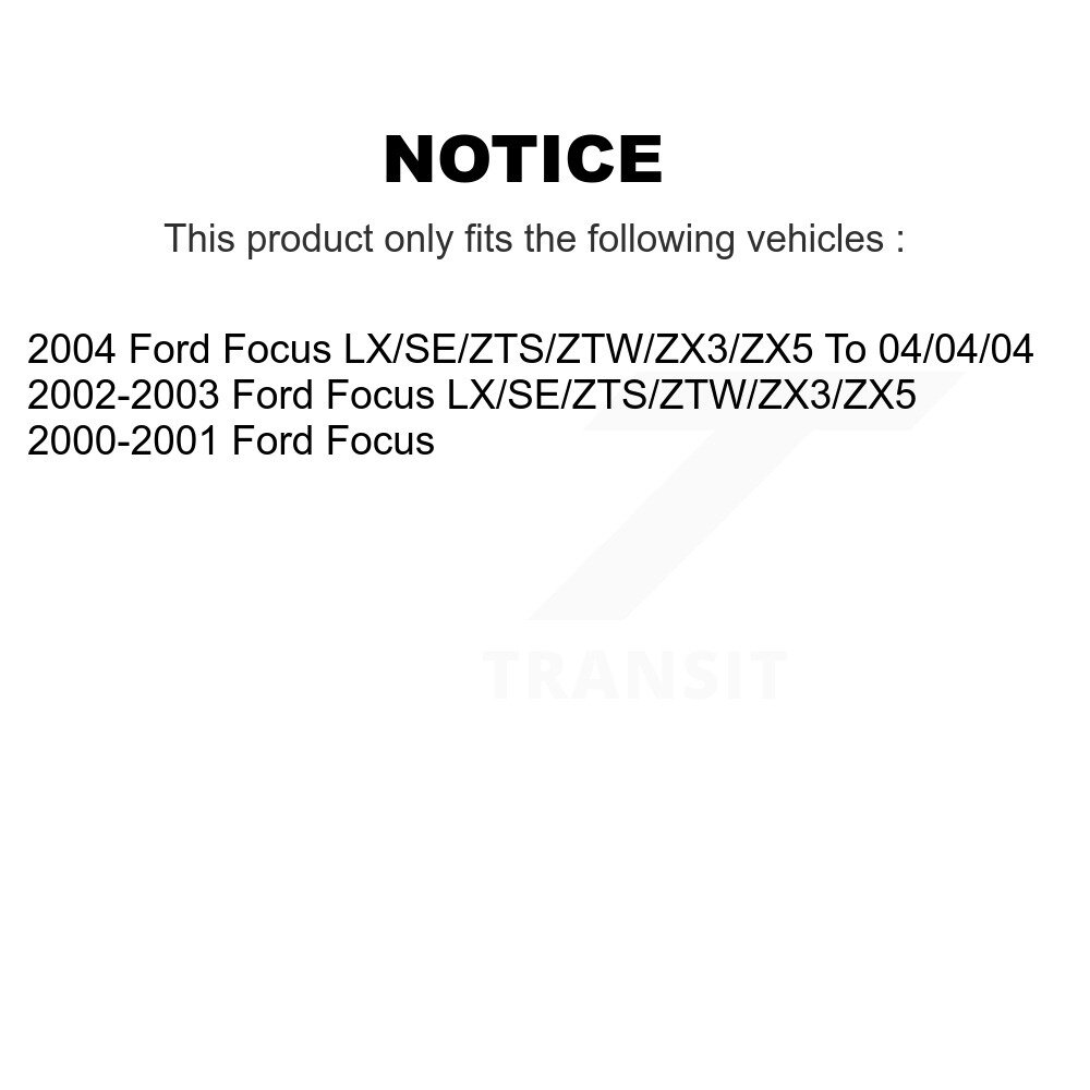 Front Rear Ceramic Brake Pads Kit For Ford Focus KCX-100093 - Image 2