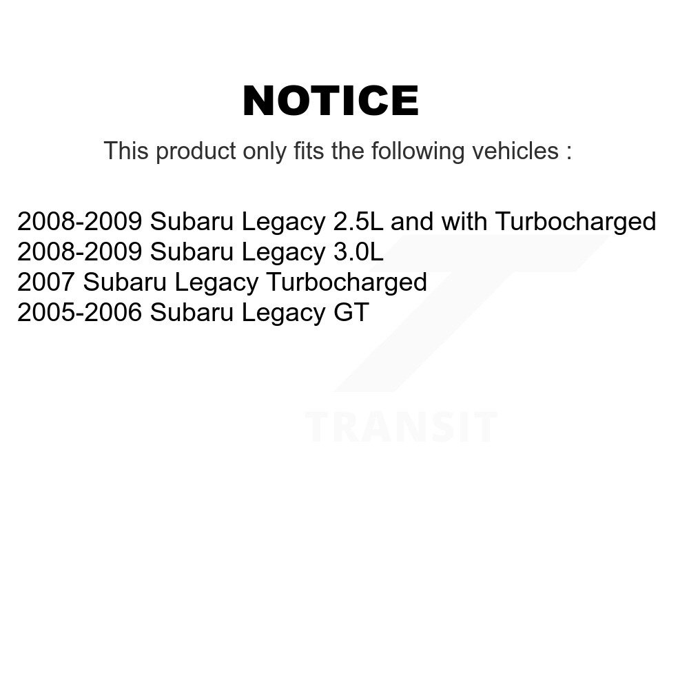 Front Rear Ceramic Brake Pads Kit For Subaru Legacy KCX-100112 - Image 2